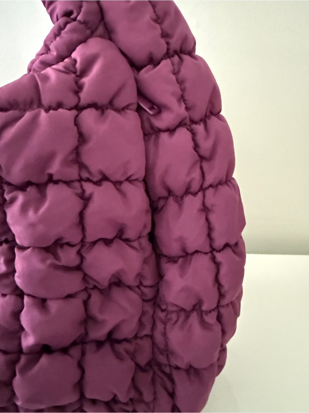 COS Oversized Quilted Crossbody Bag Handbag 100% Recycled Polyester Purple - Picture 6 of 12